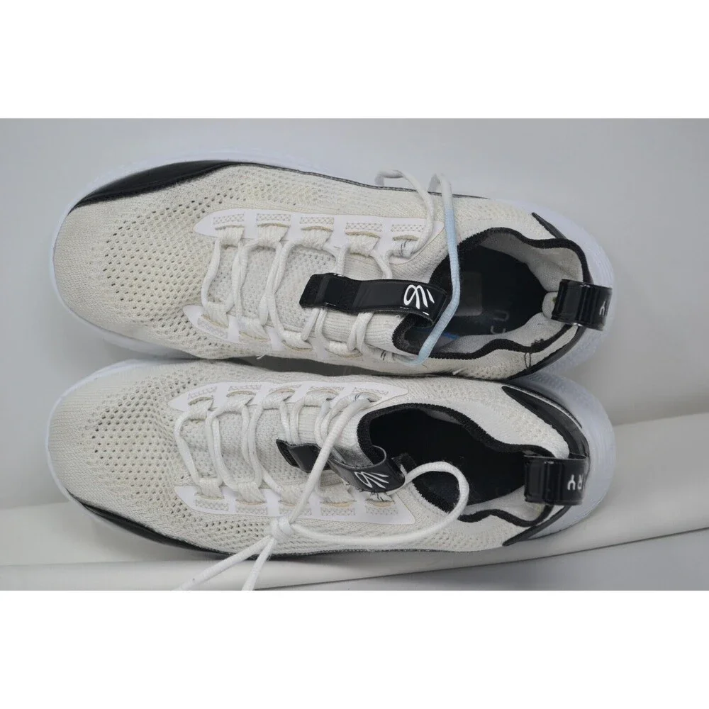 Under Armour Curry 8 FLOW White Patent 3024785-111 Sz M 10.5 W12 Basketball Shoe